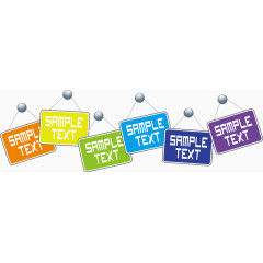 矢量彩色挂饰挂件