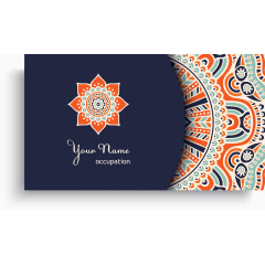 时尚花纹商务名片矢量图