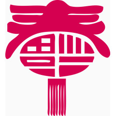 矢量春福花灯新年宫灯