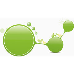 绿色立体圆形卡通形状