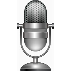 矢量灰色麦克风话筒