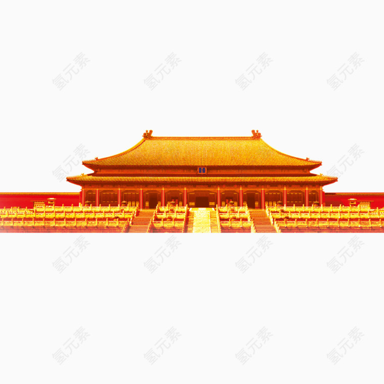 金色故宫装饰图案