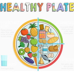 健康餐盘图示