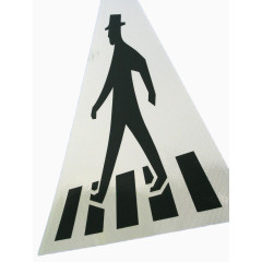 扁平人行道标志