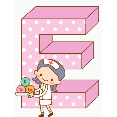 矢量字母E和医生