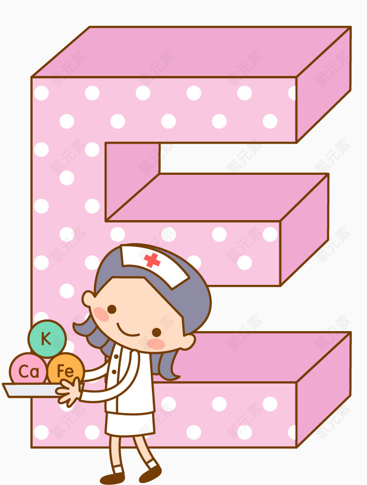 矢量字母E和医生