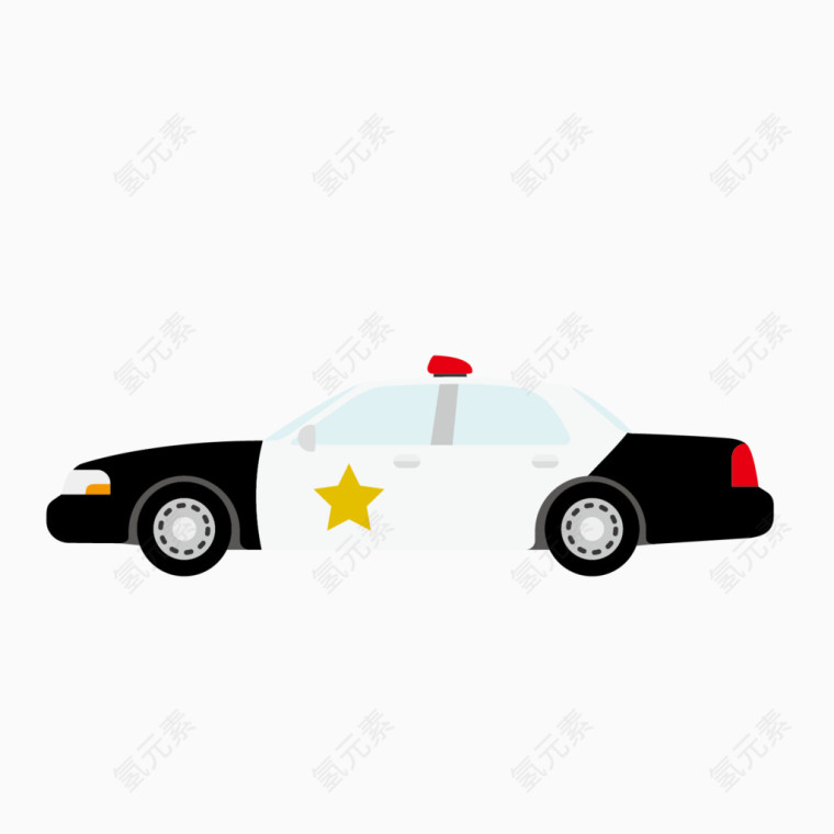 警车车侧面