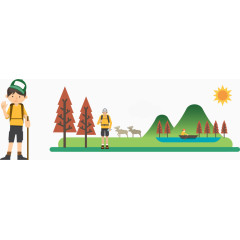 春游背景png矢量素材