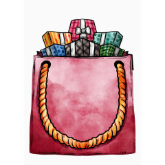 矢量手绘购物袋