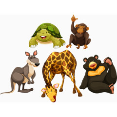 卡通动物背景图片