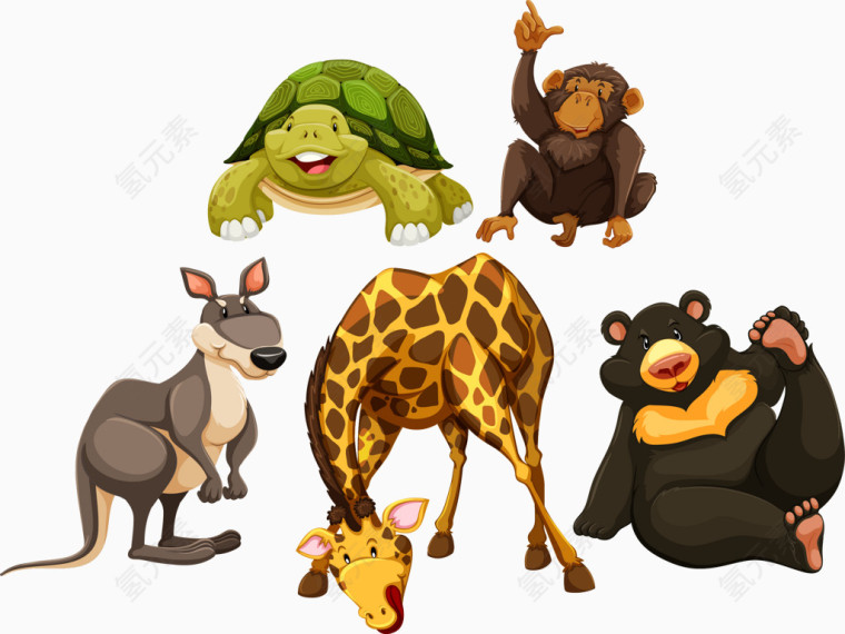 卡通动物背景图片