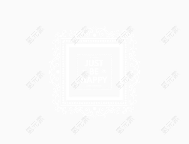 正方形欧式花纹