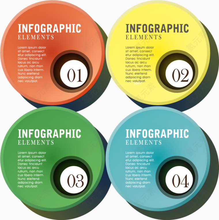 精美商务PPT元素矢量素材