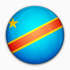 刚果民主国旗对共和国这个世界国旗图标