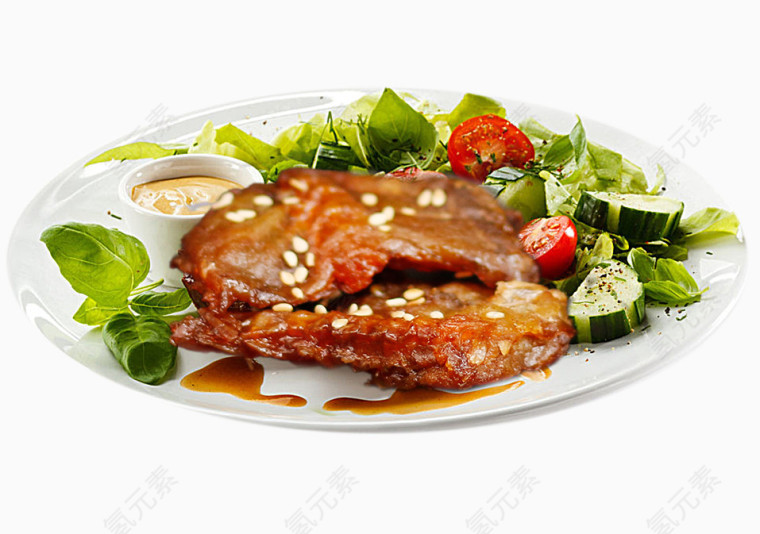 鱼排蔬菜