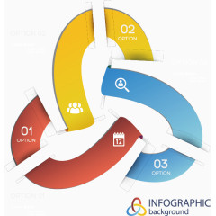 矢量创意循环图表