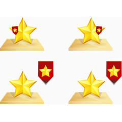 装饰金黄色星星logo