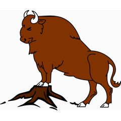 凶猛的棕色的公牛