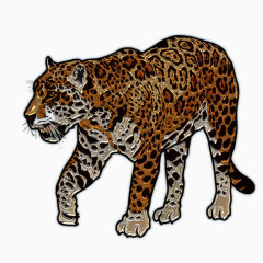 非洲豹琉璃装饰品