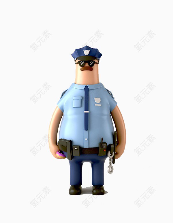 蓝色警察玩具