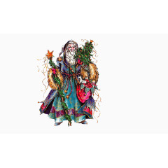 圣诞欧美老人矢量图