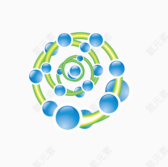 科技蓝色小球图像
