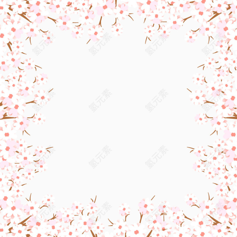 桃花边框
