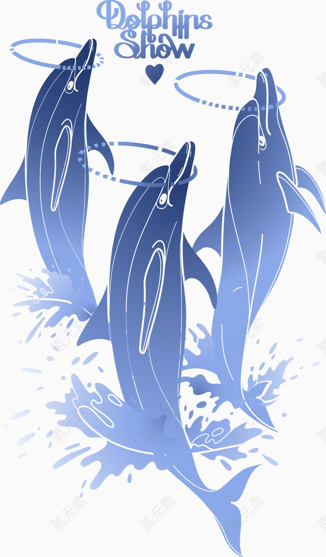 海豚表演海报设计