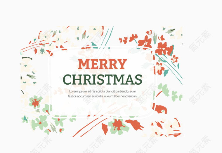 圣诞卡片装饰矢量