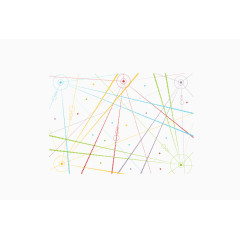 矢量手绘彩色线条