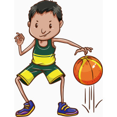 绿色少年篮球比赛