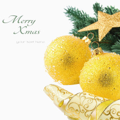 黄色彩球艺术字免费图片