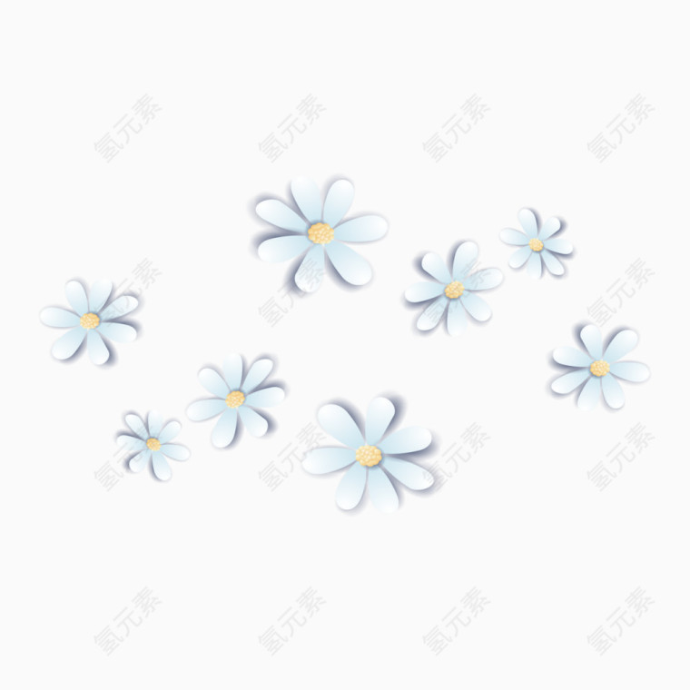清新淡雅小花矢量图