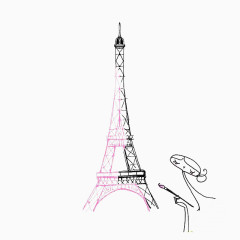 埃菲尔铁塔插画设计