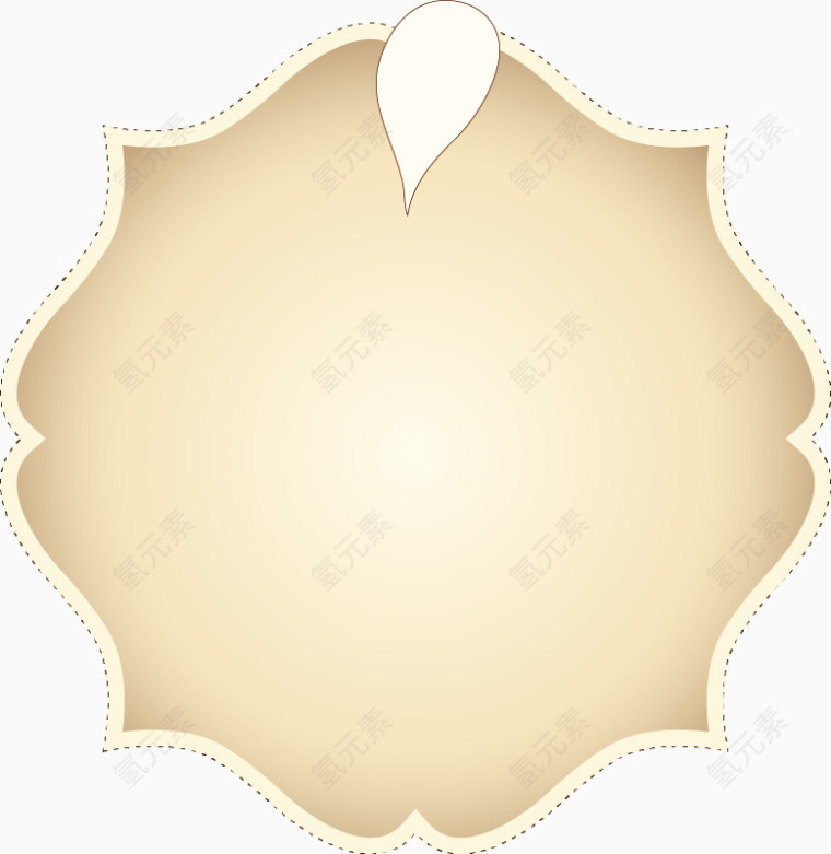 米色花边底纹水滴图案