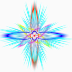 手绘七彩炫光效果