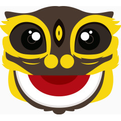 喜庆中国舞狮矢量图