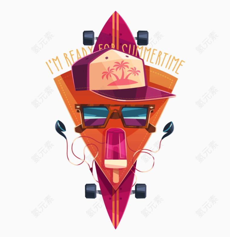 耳机 矢量图 装饰图案 电子科技 扁平化