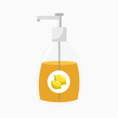 矢量香橙洗手液