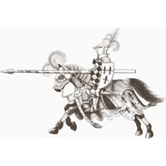 矢量战马盔甲骑士