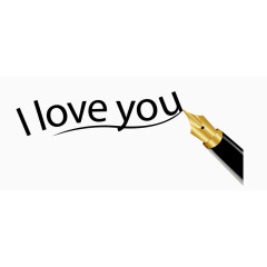 矢量手绘书写爱情