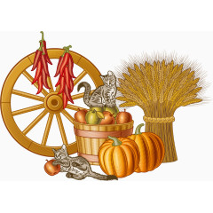 复古农场收获图