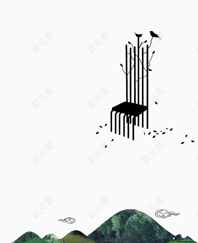 树林创意地产广告中国风