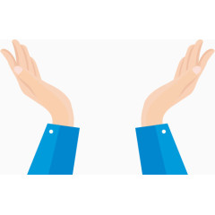 蓝色托举动双手卡通背景