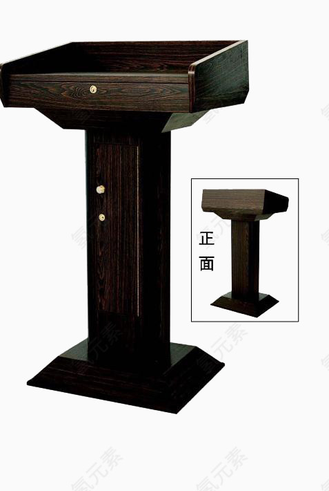 木质花纹演说台