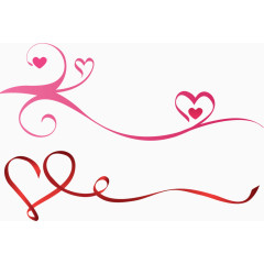 红色彩带花纹PNG矢量元素