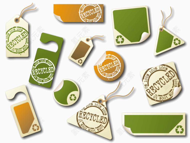 创意复古吊牌矢量素材