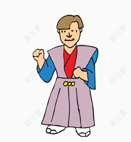 穿和服的日本人