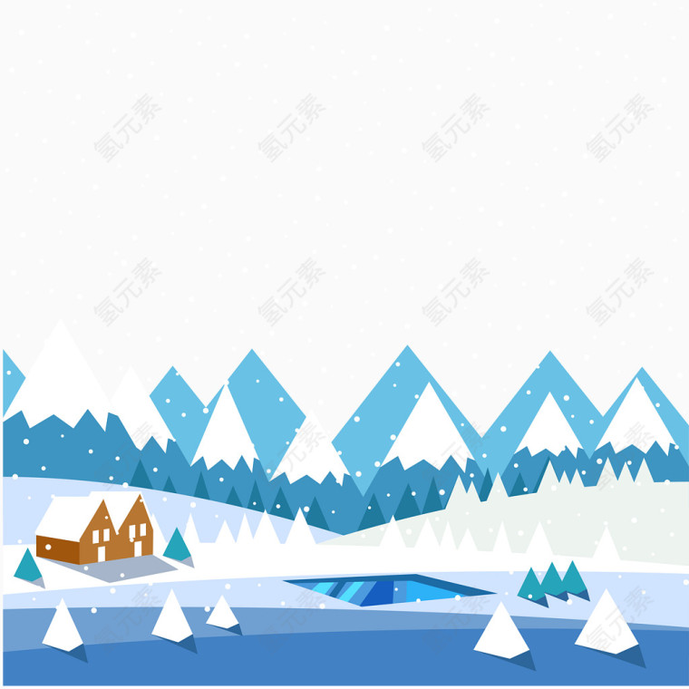 矢量雪景