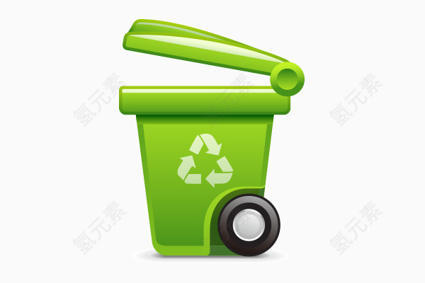 绿色垃圾桶